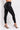 Side View On Duty Vegan Leather High Rise Skinny Pants in Black