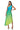 Back View On My Own Wave Ombre One Shoulder Maxi Dress In Blue Multi