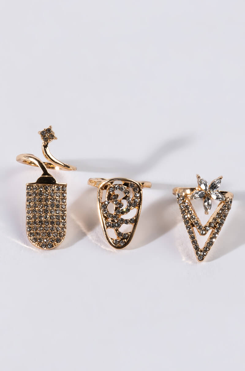 Side View On My Thot Shit Finger Armor Ring Set