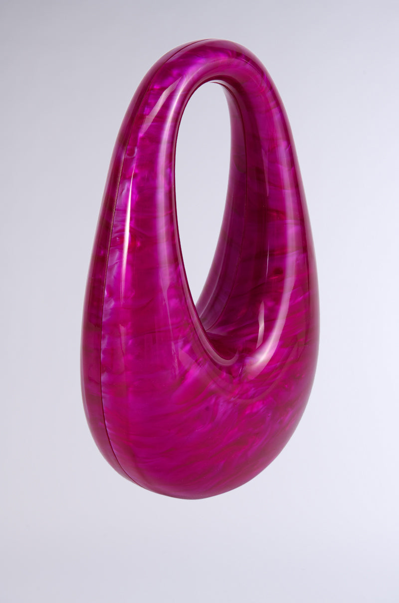 Back View On My Vibe Acrlyic Purse In Pink 2