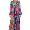 Front View On My Way Long Sleeve Maxi Dress