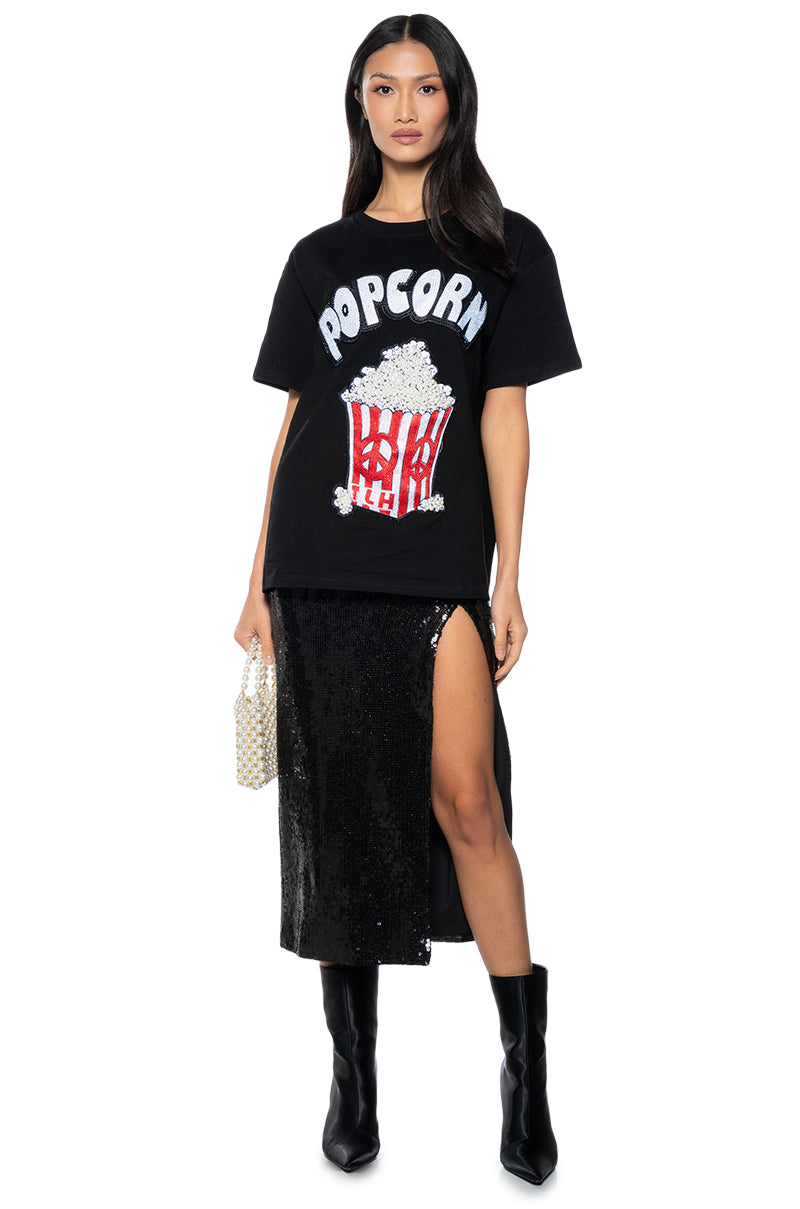 Side View On The Big Screen Graphic T Shirt