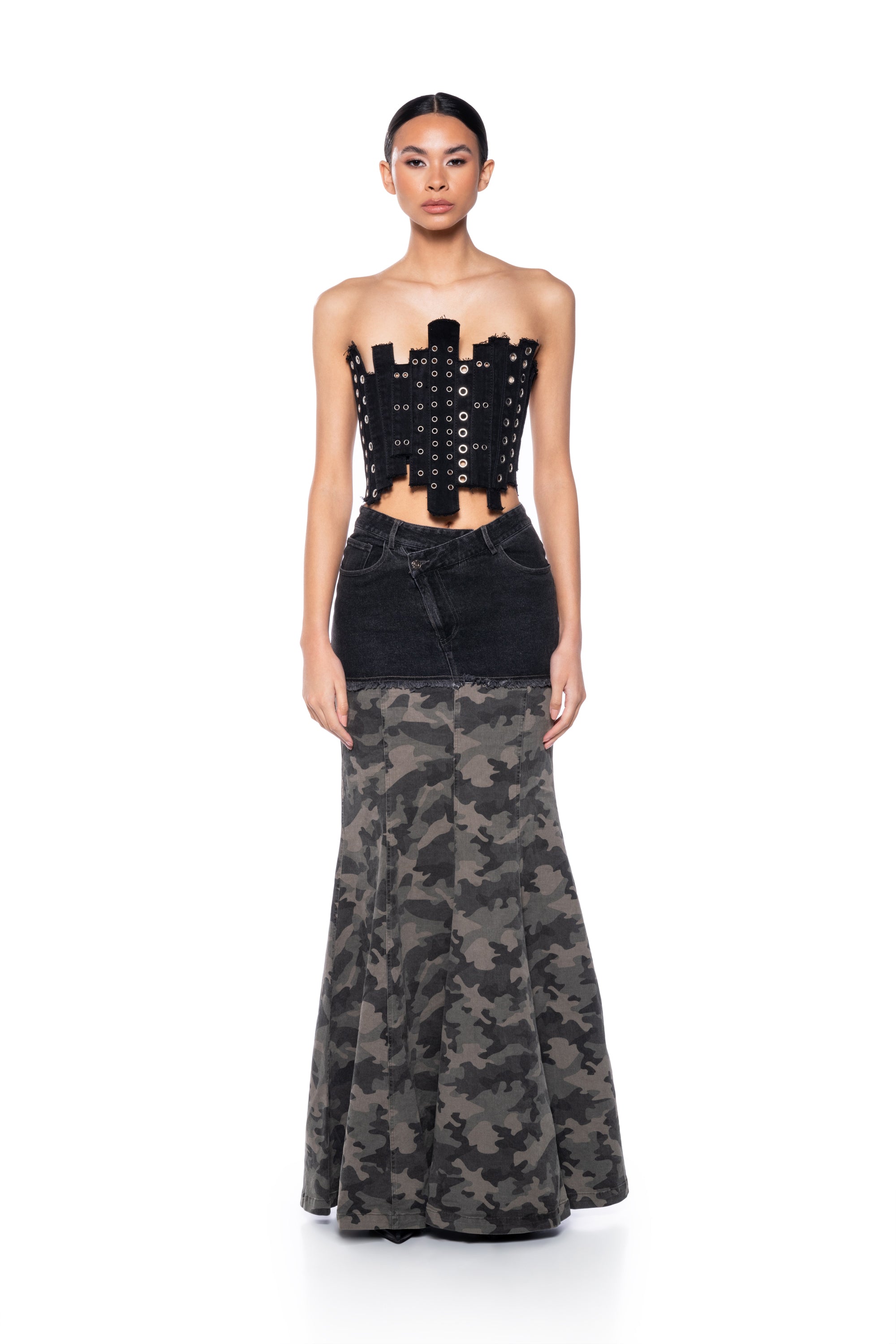 Extra View On The Go Camo Maxi Skirt