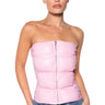 Front View On The Go Puffer Tube Top