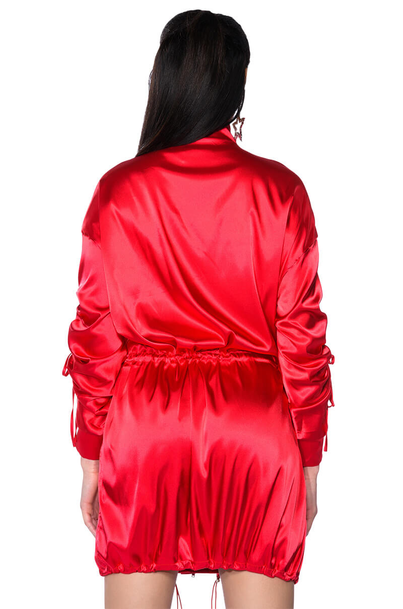 Extra View On The Road Satin Utility Mini Dress 5