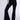 Front View On The Run Ruched Back Flare Legging In Black