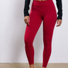 Front View On The Run Ruched Legging In Red