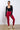 Detail View On The Run Ruched Legging In Red