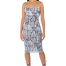 Front View On To Something Printed Midi Dress