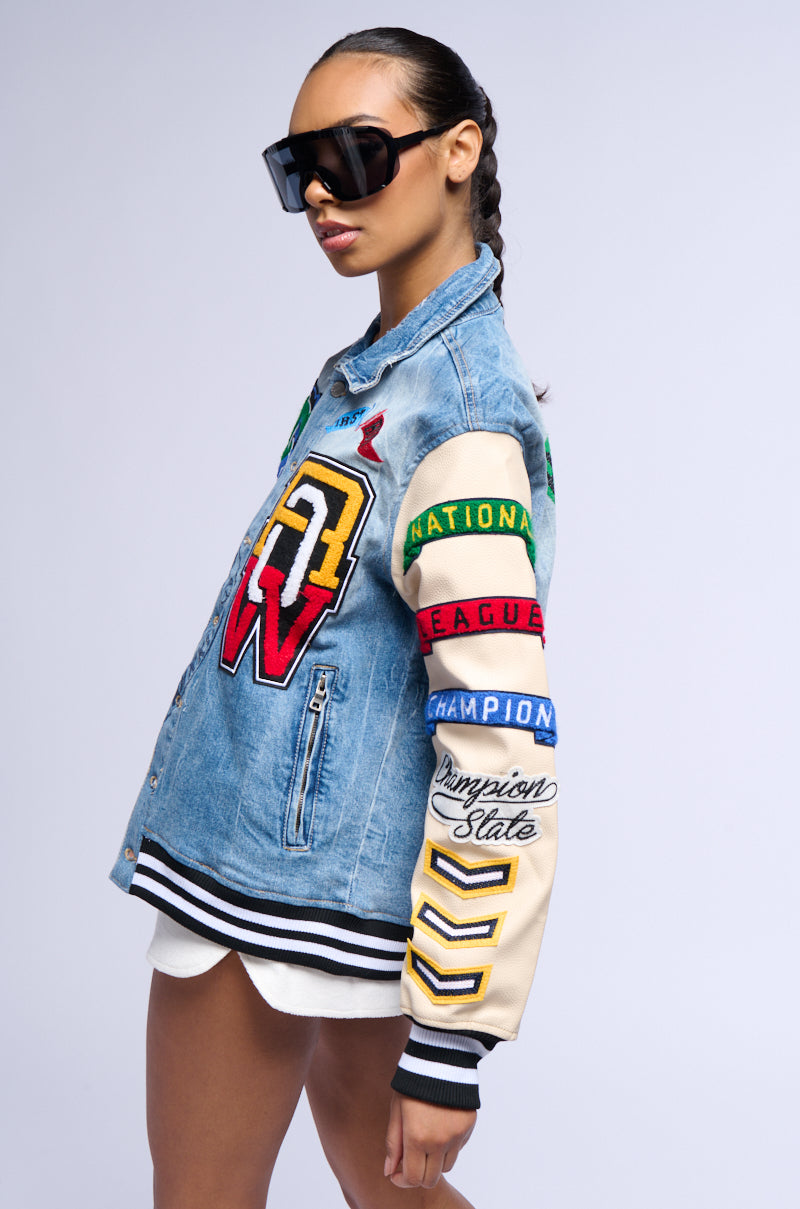 Detail View On To The Next Varsity Jacket