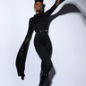 Front View On Top Dramatic Sleeve Catsuit