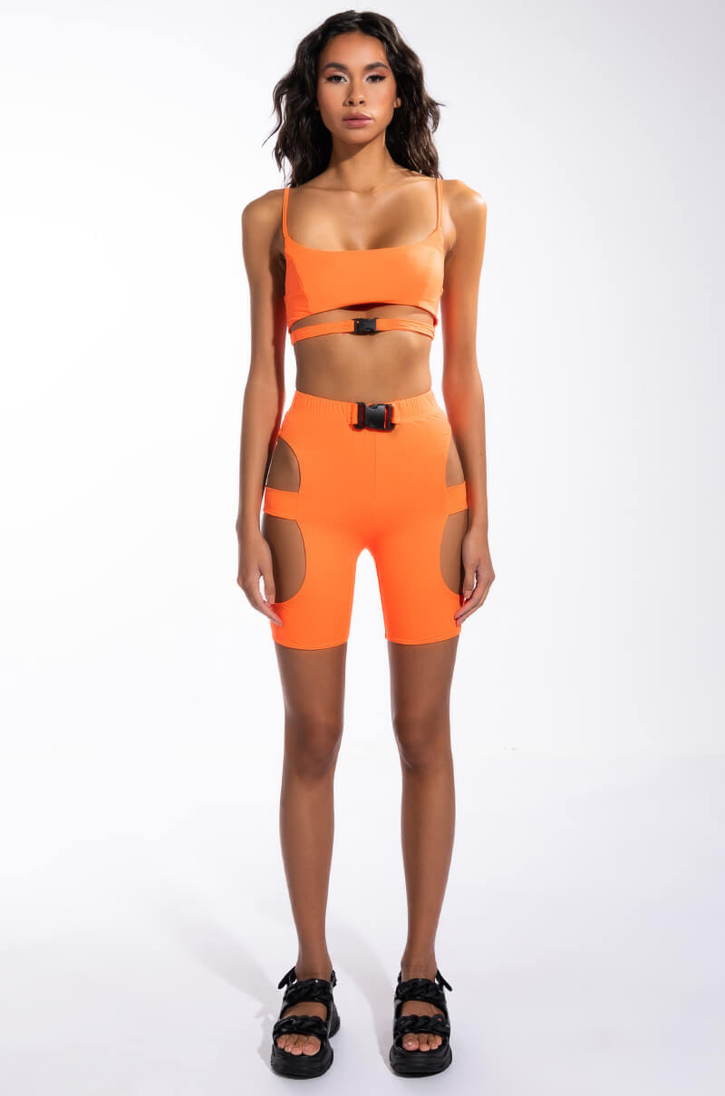 Extra View On Your Marks Buckle Detail Biker Short 8