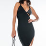 Front View On Your Wishlist Mini Dress With Rhinestone Bra