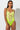 Front View One Hour Lace Bodysuit in Neon Green