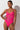 Front View One Hour Lace Bodysuit in Neon Pink