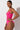 Side View One Hour Lace Bodysuit in Neon Pink