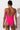 Back View One Hour Lace Bodysuit in Neon Pink