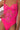 Detail View One Hour Lace Bodysuit in Neon Pink