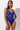 Front View One Hour Lace Bodysuit in Royal Blue