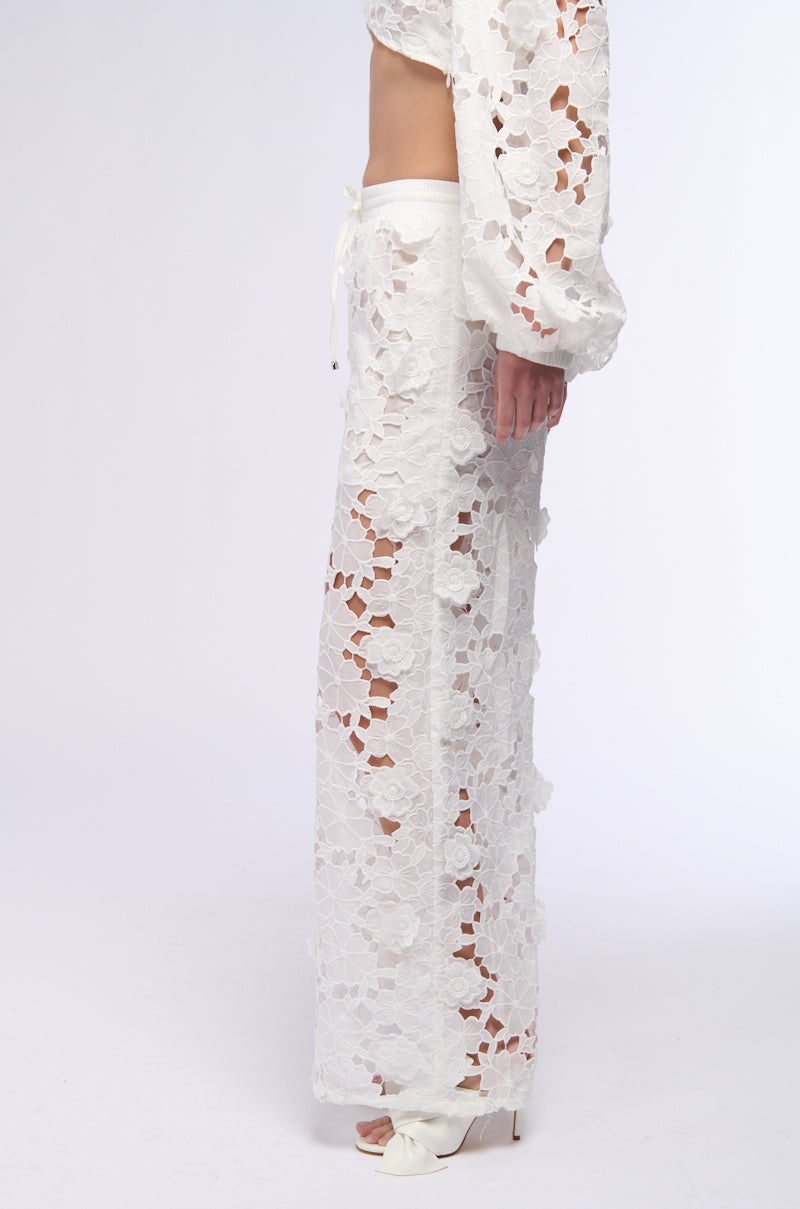 Side View One Last Night Floral Wide Leg Pant 1