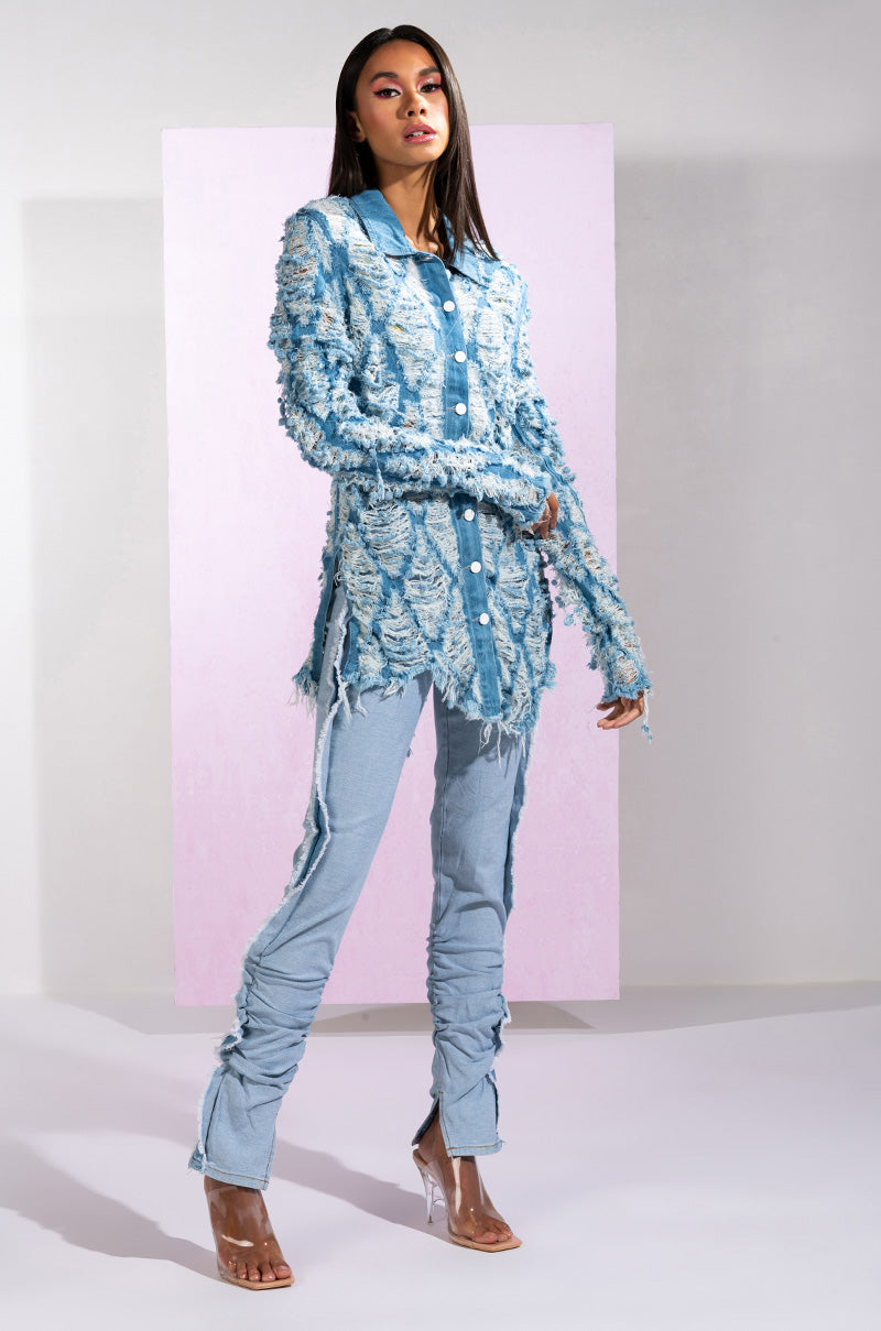 Back View One More Time Inside Out Skinny Jeans