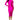 Front View One Of One Long Sleeve Midi Dress In Neon Pink