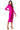 Side View One Of One Long Sleeve Midi Dress In Neon Pink