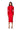 Full View One Of One Long Sleeve Midi Dress In Red