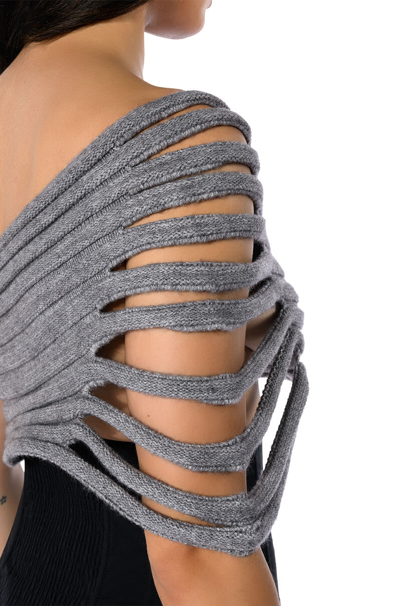 Extra View One Shoulder Rib Knit Layering Tube Top 9
