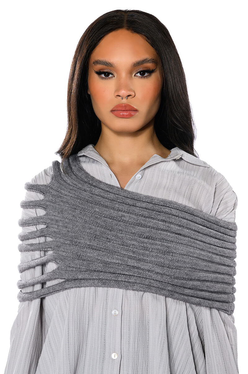 Back View One Shoulder Rib Knit Layering Tube Top 2