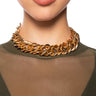 Front View Only Designer Chunky Chain Necklace In Gold