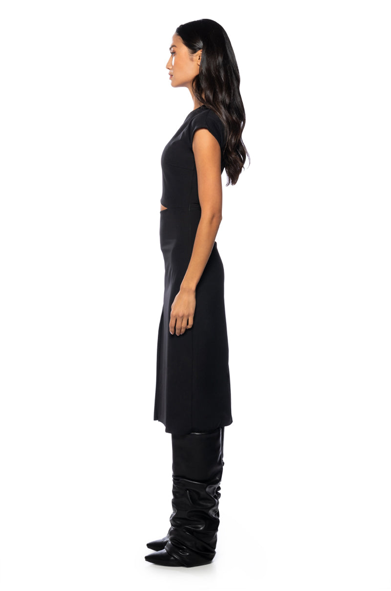 Detail View Only One Cut Out Tshirt Midi Dress