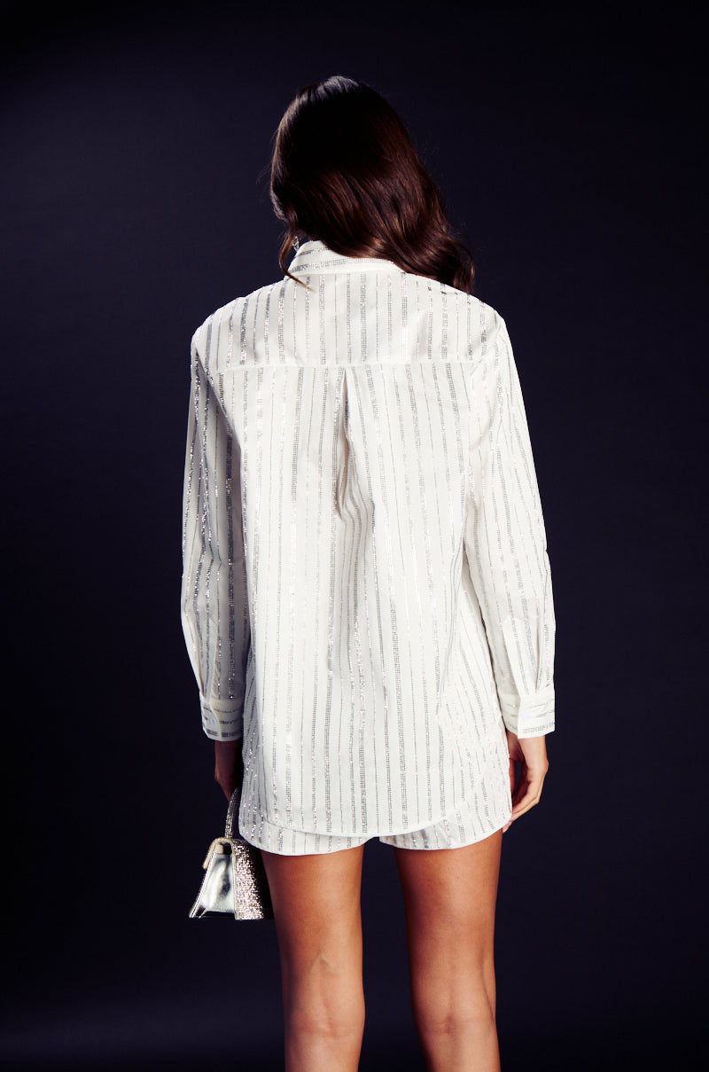 Detail View Onto The Next Embellished Button Down Top