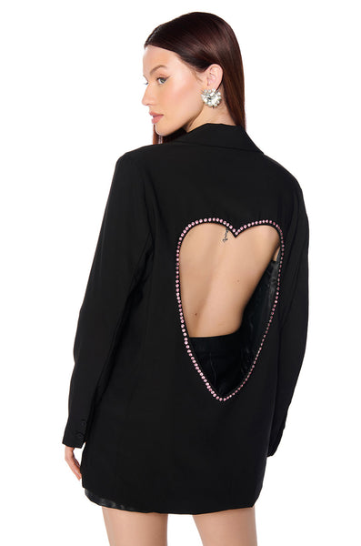 heart open back dress MS. HEART BLACK OPEN BACK DRESS | CULT MIA