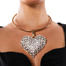 Front View Open My Heart Bling Choker