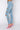 Side View Opposite Direction High Waisted Distressed Skinny Jeans in Light Blue Denim