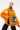 Front View Orange Eye Denim Jacket