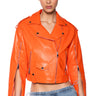 Front View Orange You Love Me Moto Jacket