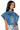 Side View Oui Merci Cropped Denim Poncho