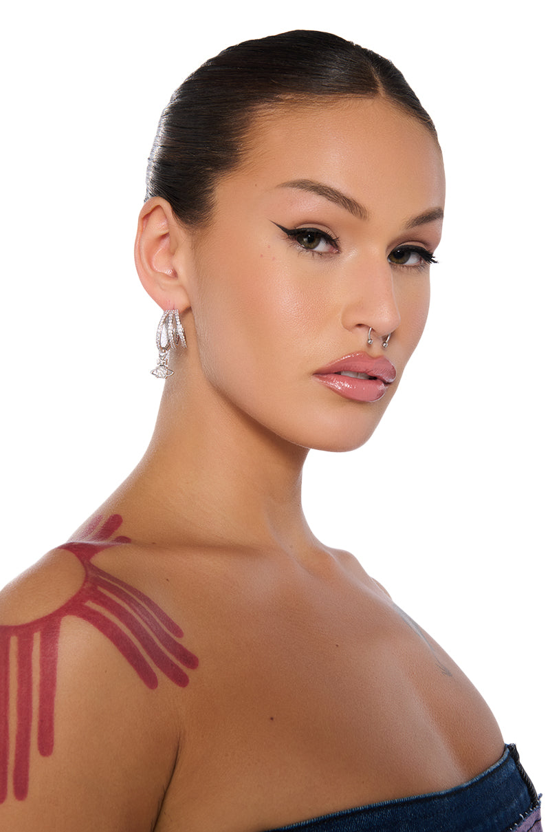 Front View Out Of This World Hoop Earring