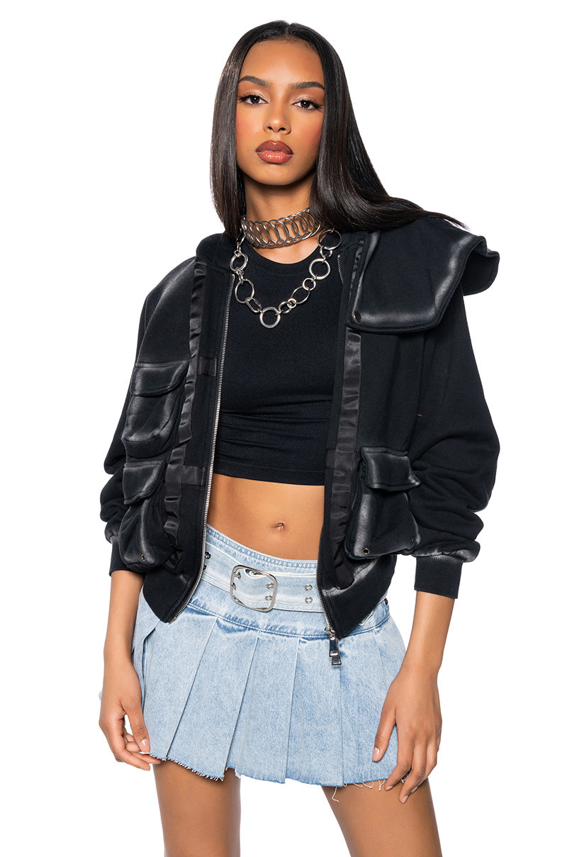 Front View Out Of This World Long Sleeve Zip Up Hoodie 0