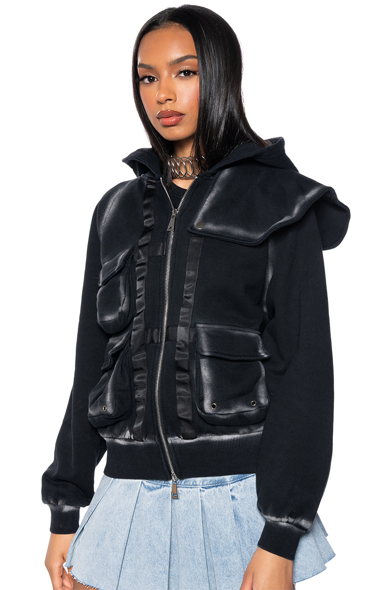 Back View Out Of This World Long Sleeve Zip Up Hoodie 2