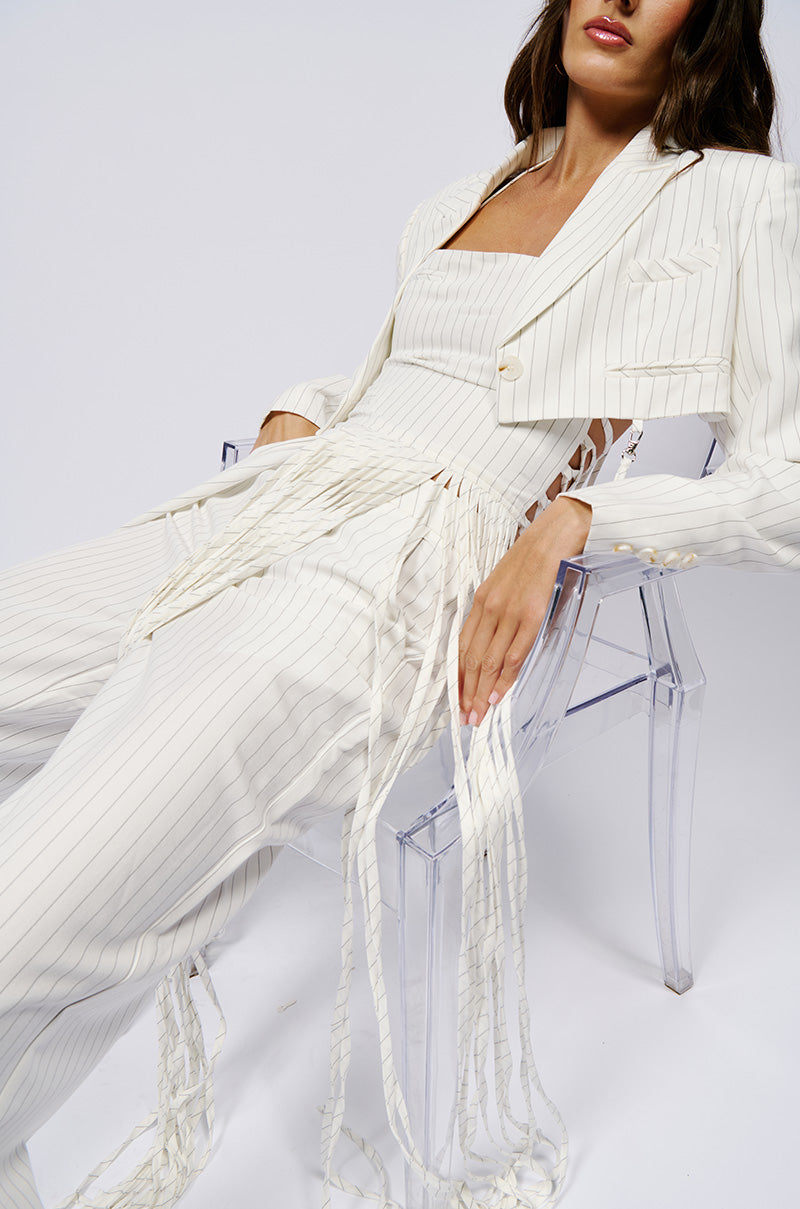 Side View Over The Top Cropped Blazer