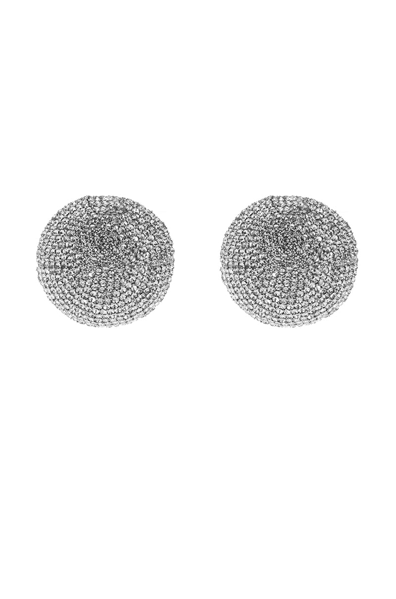 Side View Oversized Bling Stud Earring