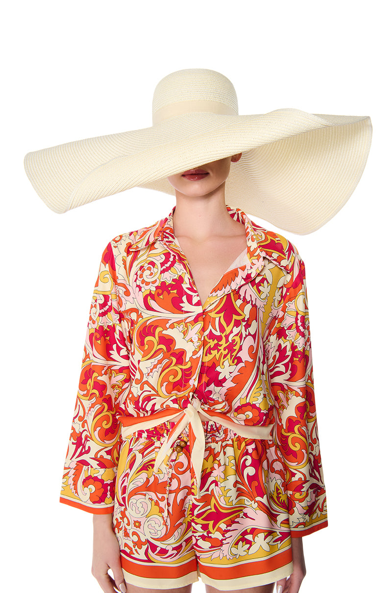 Side View Oversized Sun Hat