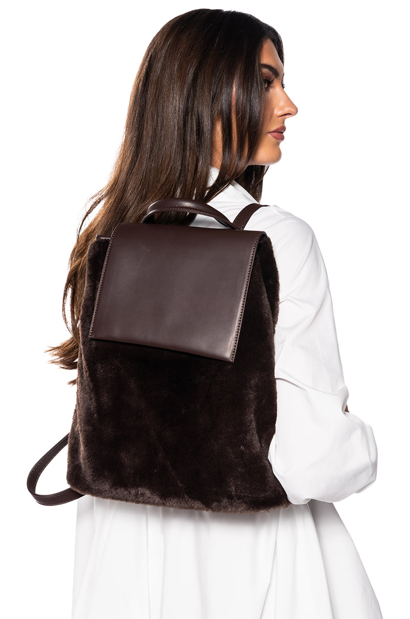 PACK IT UP FAUX FUR BACKPACK view 0