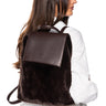 Front View Pack It Up Faux Fur Backpack