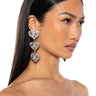 Front View Pack It Up Rhinestone Drop Earrings