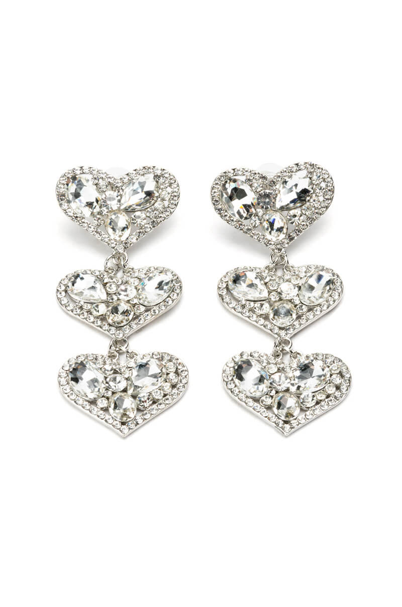 Side View Pack It Up Rhinestone Drop Earrings 3