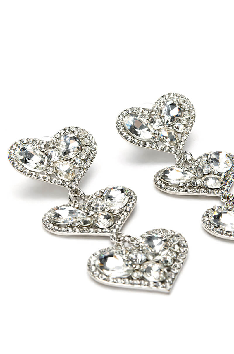 Back View Pack It Up Rhinestone Drop Earrings 5